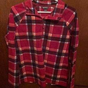 Eddie Bauer Women’s Fleece 1/4 zip top Small